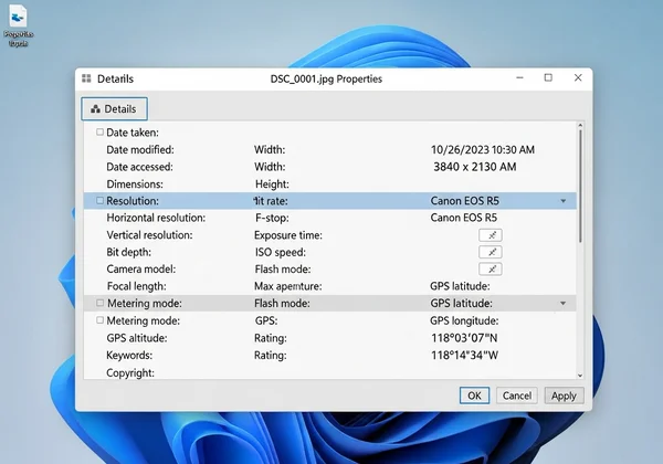 Windows File Explorer showing image properties details tab